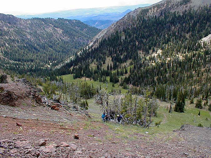 Group Climbing To The Ridge