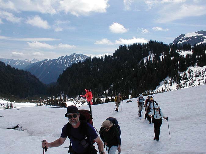 Hiking Across The Moraine.