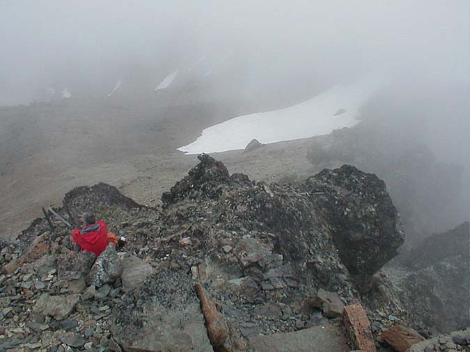 Hiker Below Summit