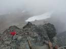 Hiker Below The Summit