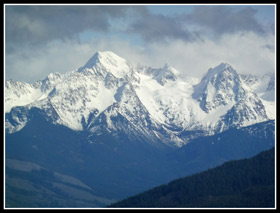 Snowy Peaks From North Butte